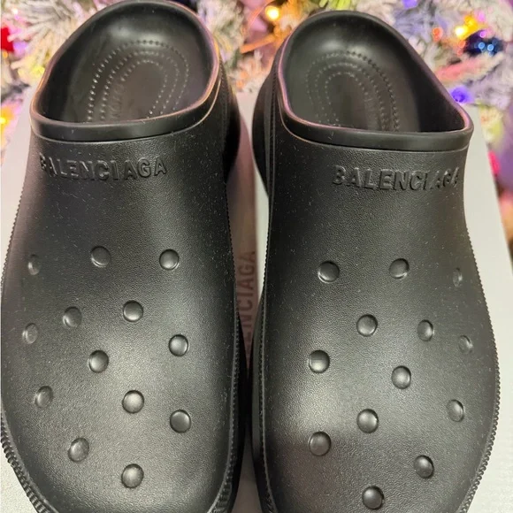 Balenciaga | Shoes | Balenciaga Crocs Mule Clogs Black  display picture 3
